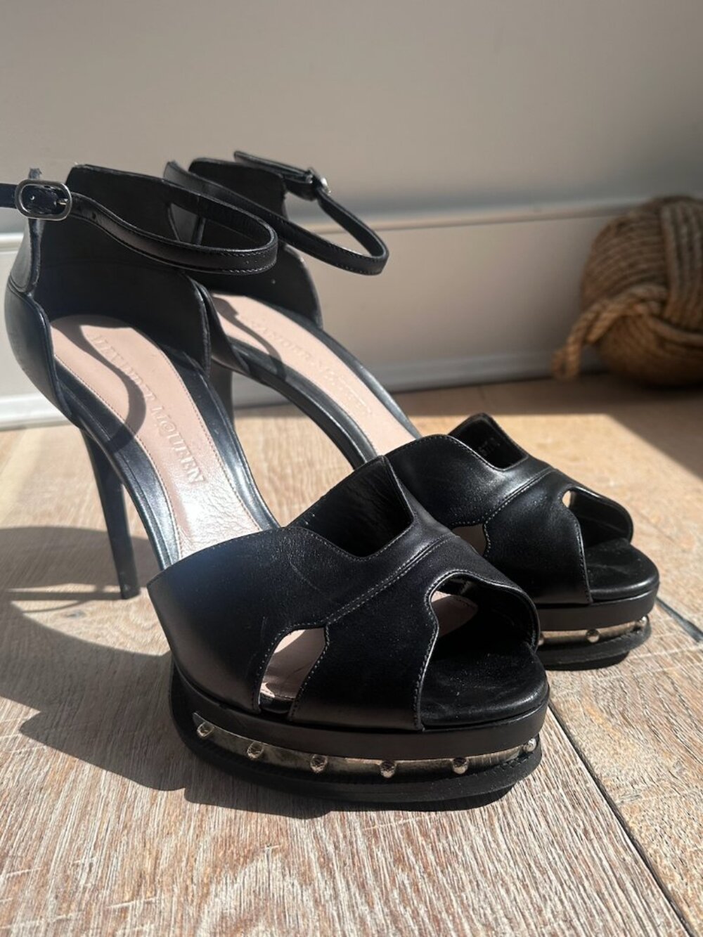 Alexander McQueen Black Studded Heels - Very HOT!
